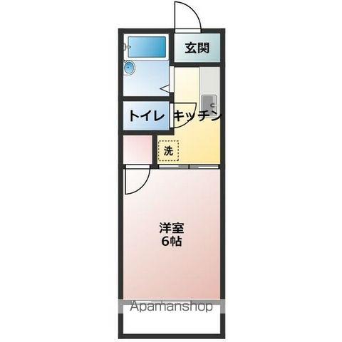 タウン・コート東洋(1K/1階)の間取り写真