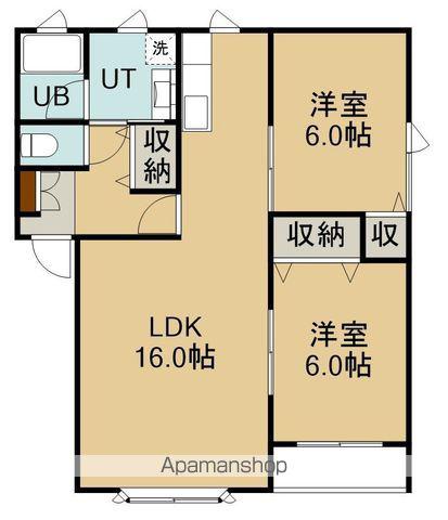 ノースライトⅡ(2LDK/2階)の間取り写真