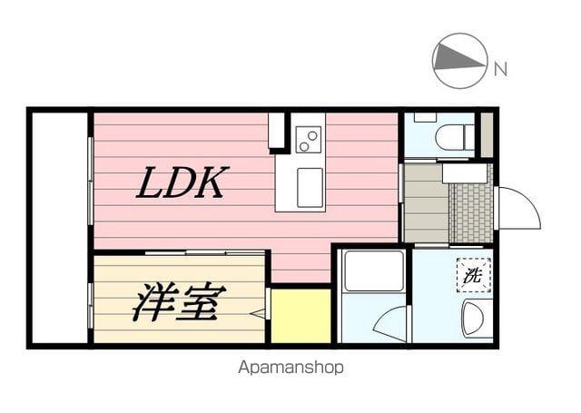 W RESIDENCE(1LDK/4階)の間取り写真