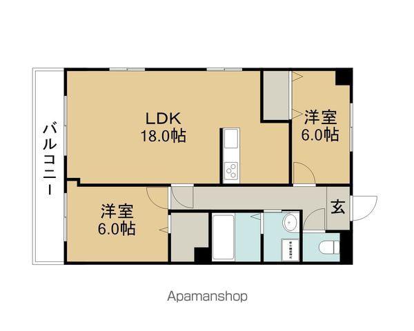 ハイムアゼリア(2LDK/1階)の間取り写真