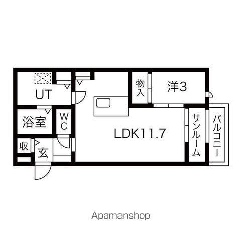 VERIOUS8(1LDK/2階)の間取り写真