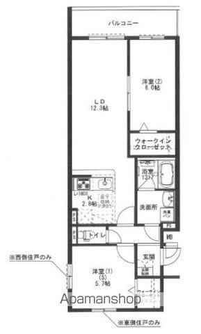 M＇S RING GRANDE 春日出北(1SLDK/1階)の間取り写真