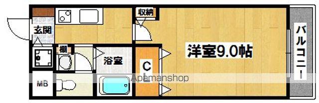 エスポワール・エミネンス(1K/4階)の間取り写真