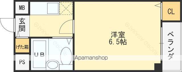CORNICHE長瀬(1K/1階)の間取り写真