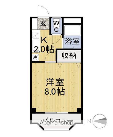 シティ竹内(1K/2階)の間取り写真