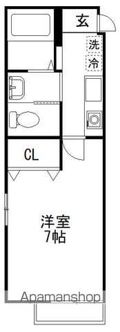 グランシャリオ(1K/1階)の間取り写真