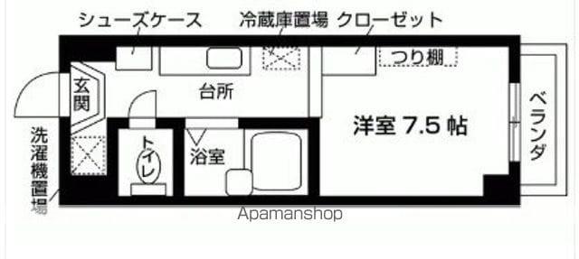 KDXレジデンス柏(ワンルーム/1階)の間取り写真
