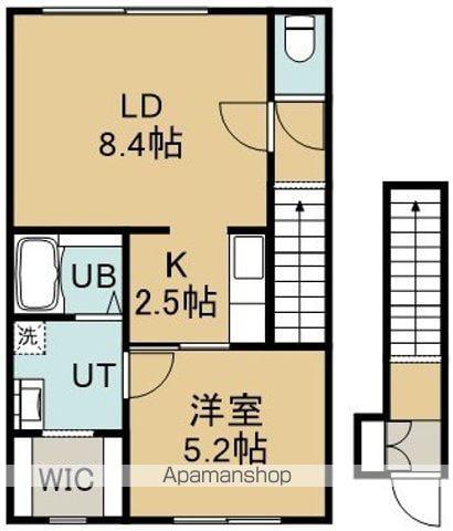 MIHARA FLATS(1LDK/2階)の間取り写真