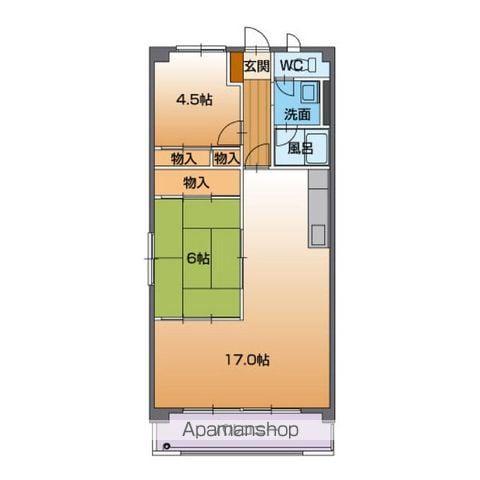 フォレストマンション(2LDK/2階)の間取り写真