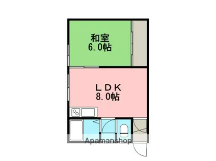 第5ロイヤルマンション(1LDK/2階)の間取り写真