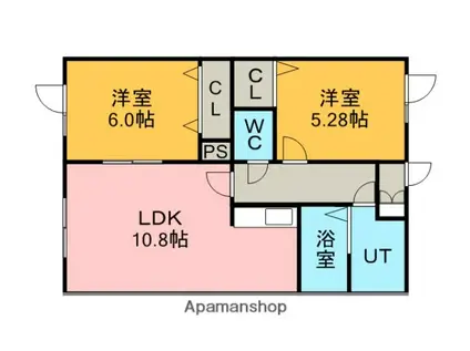 パークハイツセフィラ(2LDK/2階)の間取り写真