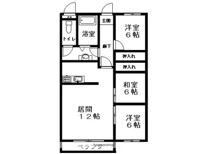 Jステージ高丘(3LDK/2階)の間取り写真