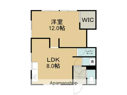 なるせアパート(1LDK/1階)の間取り写真