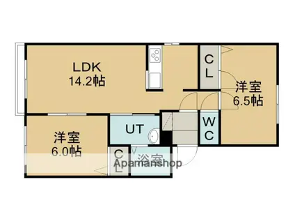 シャーメゾンハピネスⅡ(2LDK/1階)の間取り写真
