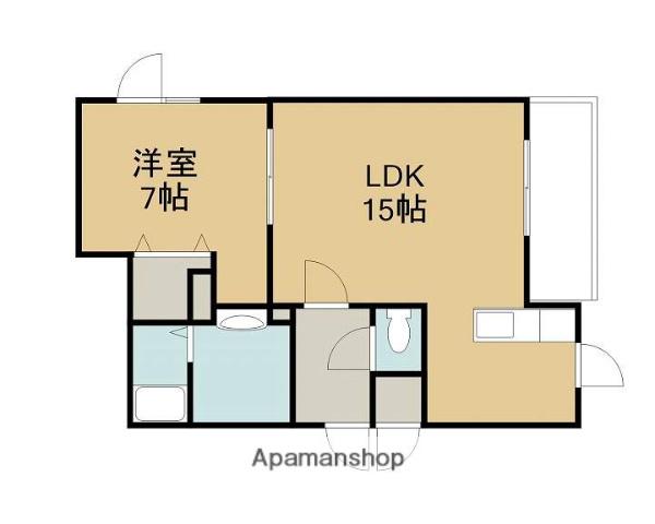 ヴィーナスヴィレッジⅥ(1LDK/2階)の間取り写真