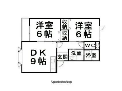 イーストパレス(2DK/2階)の間取り写真