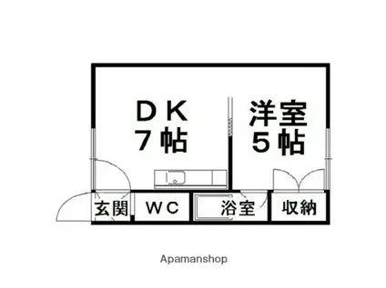 コーポ小野(1DK/2階)の間取り写真