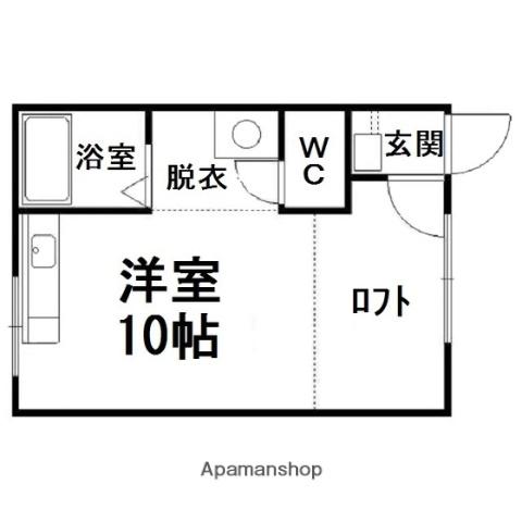 コーポYOU9JO(ワンルーム/2階)の間取り写真