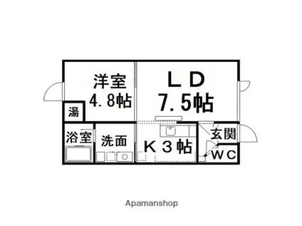 FPマンション三住(1LDK/1階)の間取り写真
