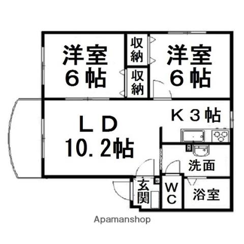 S・MIYOI.A-Ⅱ(2LDK/2階)の間取り写真