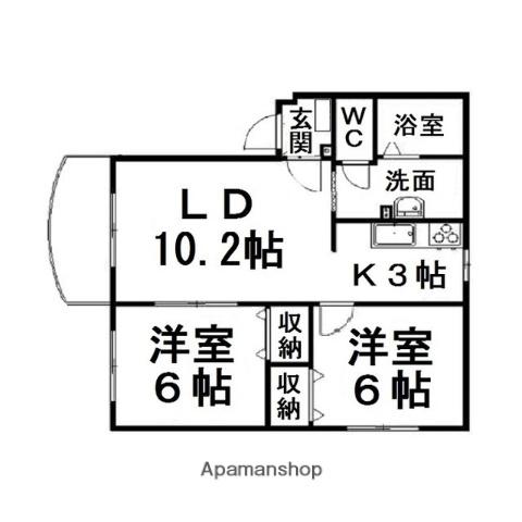 S・MIYOI.A-Ⅱ(2LDK/2階)の間取り写真