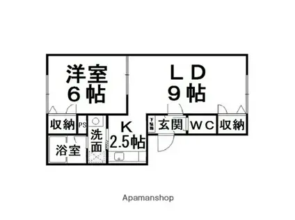 YAMASA(1LDK/1階)の間取り写真