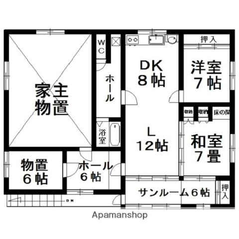 村田貸室(2LDK/2階)の間取り写真