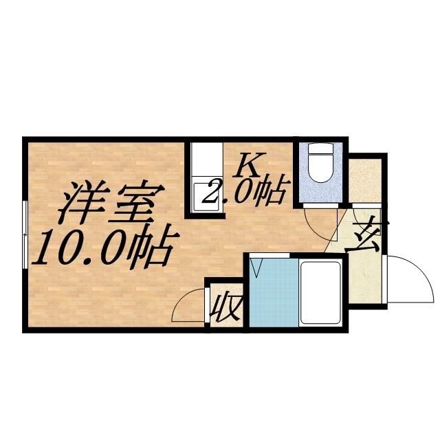 ダイアナ植物園ビル(1K/5階)の間取り写真