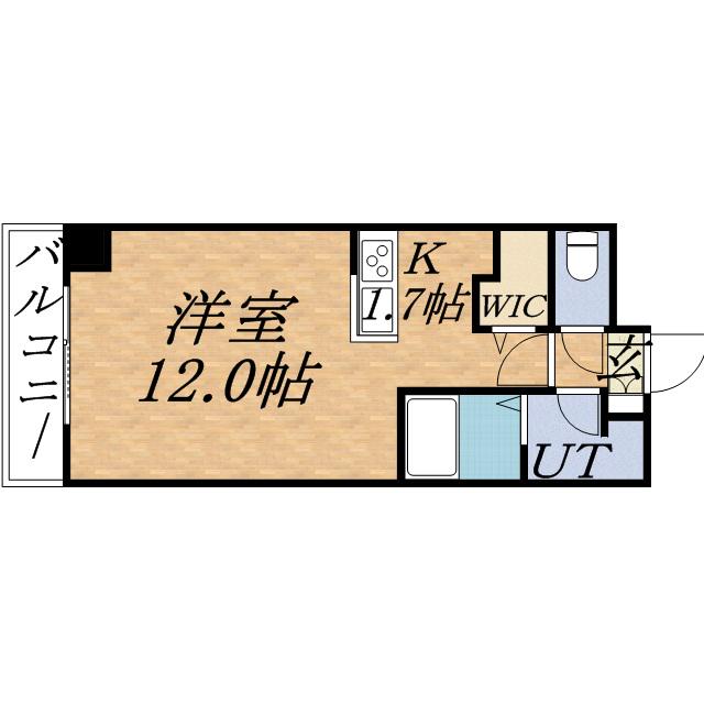 TEADA南6条(1K/8階)の間取り写真