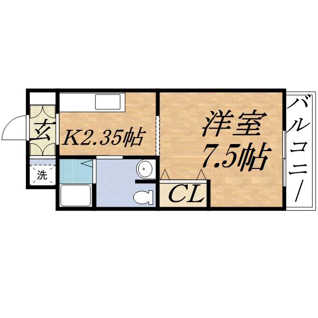 シティコート北一条(1K/6階)の間取り写真