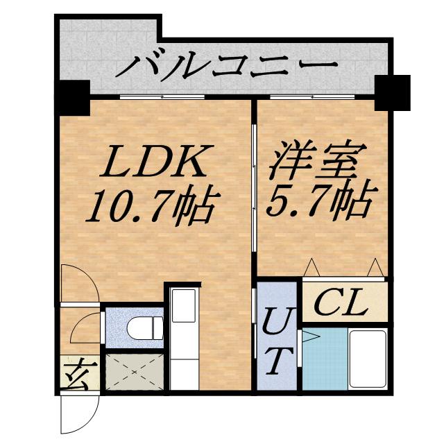 MSTAGE(1LDK/6階)の間取り写真