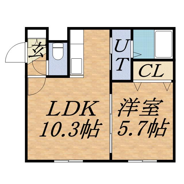 SERENO(1LDK/2階)の間取り写真