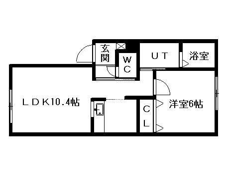 ルミエールキジヤ宮の森(1LDK/1階)の間取り写真
