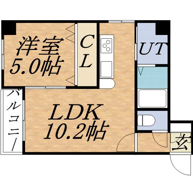 ノヴァ南円山(1LDK/6階)の間取り写真