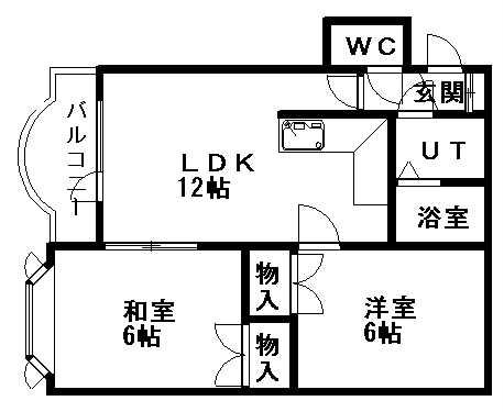 シレンシオ(2LDK/4階)の間取り写真