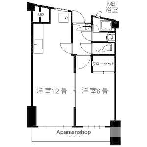 南6条ダイヤハイツ(1LDK/10階)の間取り写真