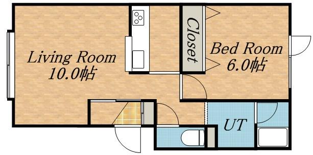 メゾンシュペール(1LDK/3階)の間取り写真