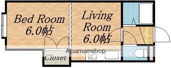 アルファシティ山鼻(1DK/1階)の間取り写真