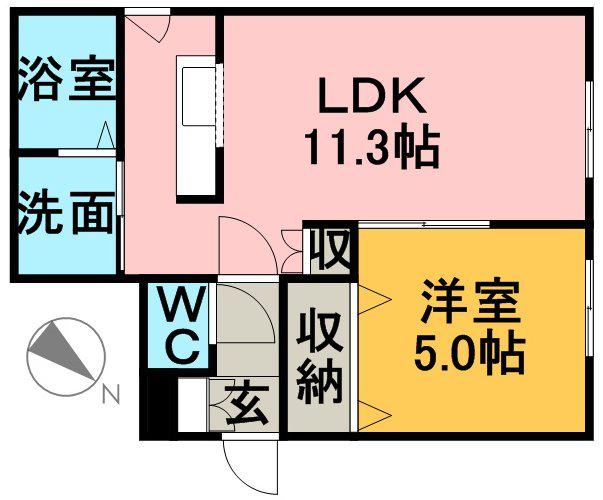FELICE(1LDK/1階)の間取り写真