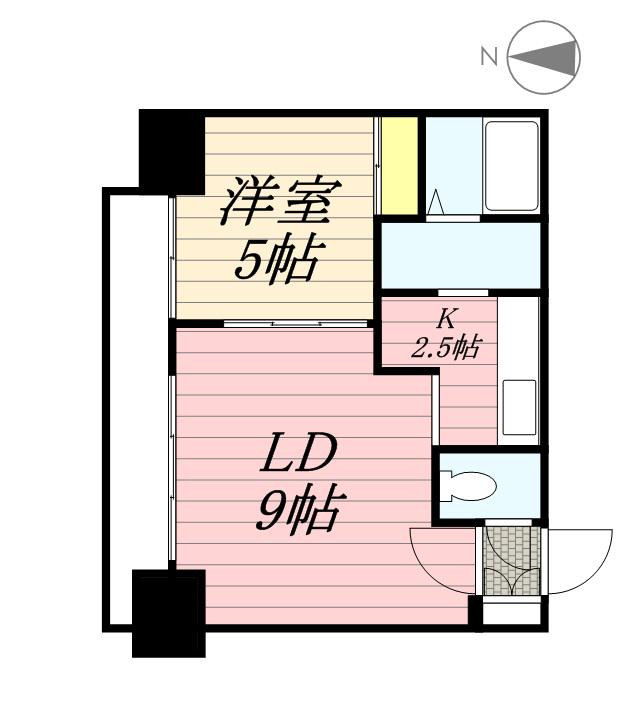 サンコート大通(1LDK/3階)の間取り写真