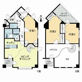 ライオンズマンション医大前(3LDK/10階)の間取り写真