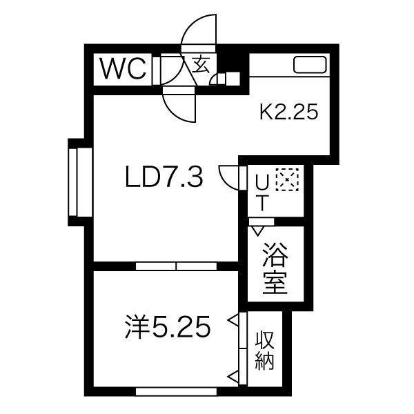 REN SPACE美園(1LDK/2階)の間取り写真