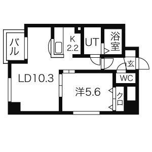 オンズドール(1LDK/3階)の間取り写真