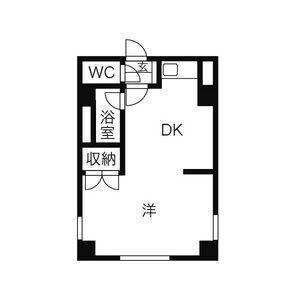 ハイツソフィアA(1DK/3階)の間取り写真