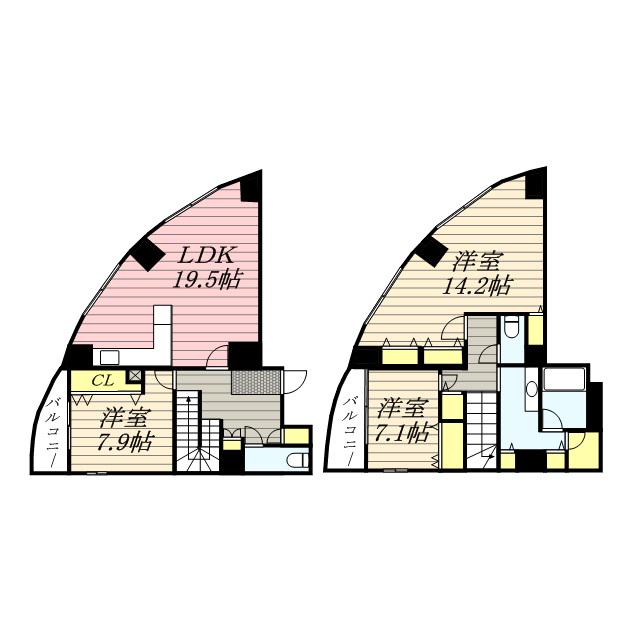 INFINITY(3LDK/13階)の間取り写真