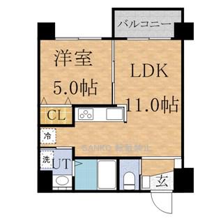 モルティーニ表参道(1LDK/6階)の間取り写真