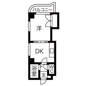 プレジール山鼻(1DK/3階)の間取り写真