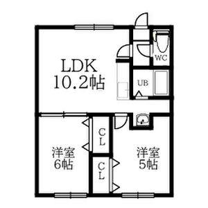 カティル717(2LDK/1階)の間取り写真