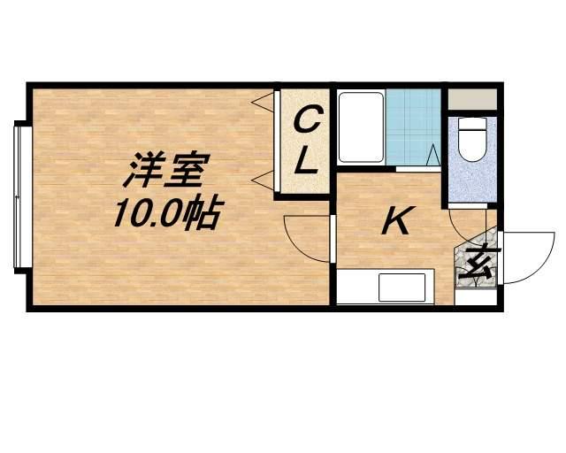 アルテ・ピアッツァ(1K/3階)の間取り写真