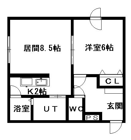 LITTLEPOCKET(1LDK/3階)の間取り写真